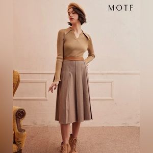 MOTF Split Sleeve Sweater S Brown